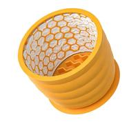 Bol à alimentation lente pour chien - Silicone 9,4x9,4x8,2 cm | Plat à lécher en nid d'abeille adapté au congélateur, conception Anti-étouffement, accessoire d'enrichissement de la base d'aspiration p