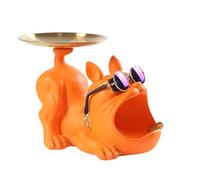 Bol à Bonbons - Cendrier Bijou Bulldog,Organisateur Bureau, Figurine Bouledogue Résine Mignon, Boîte de Rangement pour Cuisine Salle à Manger