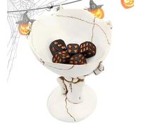 Bol à bonbons d'Halloween, bol à bonbons à main squelette - Plateau de en résine | Bol d'exposition de nourriture à main squelette, conteneur de collation, ornement de bureau, décoration de ma