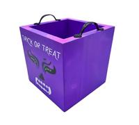Bol à bonbons d'Halloween - Bols à goûter d'Halloween avec poignées, récipient à bonbons en bois pour étagère de rangement, présentation, table, fête de vacances, décoration de la maison