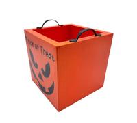 Bol à bonbons en bois sur le thème d ' Halloween, plateau décoratif fabriqué à la main pour les décorations de fête à la maison et le stockage de collations, décorations d ' Halloween, plat à bonbons