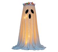 Bol À Bonbons Fantôme Décoratif Halloween - 80 Cm Bols À BonbonFantôme avec Lumière LED, Grand Décor Fantômes, Décoration De Bonbons Fantômes Lumineuxs, pour Porche, Pelouse, Intérieur Ou Extérieur