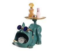 Bol à bonbons, plateau à frettes avec motif de bouledogue - Statuette amusante et belle en résine, boîte de rangement pour cuisine, entrée ou salon