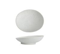 Bol à bouche oblique en céramique de style japonais rétro, simple, exquis et pratique, blanc sésame