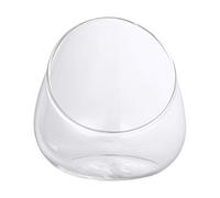 Bol à Bulles Transparent coupé incliné, Vase en Verre, Globe Rond, jardinière, terrarium, orbe, Plat à Bonbons, Pot à Fruits, récipient Floral for la décoration de la Maison et du Bureau
