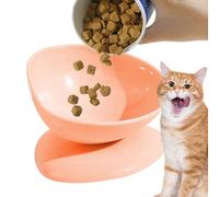 Bol À Chat 20 cl Mangeoire Anti-Renversement Avec Support De Cou | Bols Inclinés À 15° Pour Chats D'Intérieur Pour Chats et Chiots Intérieur Extérieur Déplacements