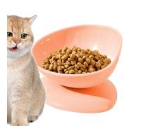 Bol À Chat - Distributeur d'eau Anti-Bascule 200ml - Écuelle d'alimentation Féline Inclinée à 15 Degrés | pour Chiens Chats et en Intérieur Extérieur et Voyage