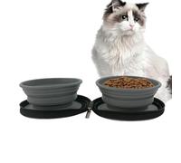 Bol À Chiens Pliables - Bol De Voyage En Silicone, Mangeoire Portable Pour Animaux De Compagnie, Plat En Plein Air | Bol D'eau Alimentaire De Grande Capacité Avec Design Pliable À Économie D'espace Po