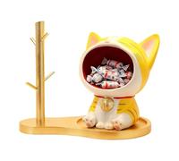 Bol à clés - Statue de chat sur pied, sculpture de figurine, plateau à bibelots, décoration de table d'entrée | Décoration animale artistique parfaite pour améliorer la décoration moderne de la maison
