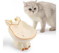 Bol à Collation incliné, Bol Décoratif en Céramique Polyvalent pour Animaux de Compagnie, surélevé incliné au Design Mignon pour Chats et Petits Chiens