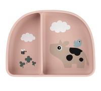 Bol à compartiments ventouse Tiny farm Rose