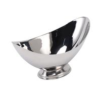 Bol à Crème Glacée, Plat à Dessert Yuanbaos en Acier Inoxydable, Récipient Pudding aux Fruits avec Base Stable Antidérapante, Idéal pour une Utilisation au Restaurant de Mariage (S)