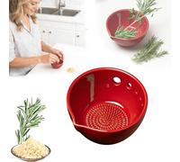 Bol À Décaper 2 En 1 | Râper L'ail Avec 5 Trous D'égouttage | Bol À Éplucher En Résine Fait Main | Facile À Nettoyer | Hachoir À Légumes Pour Cuisine, Appartement, Cuisson, Broyage