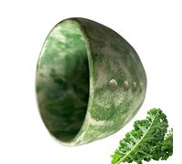 Bol À Décaper Les Herbes En Poterie - Outil De Décapage Des Légumes Verts À Feuilles Fabriqué À La Main | Tasse Éplucheuse En Céramique Avec 4 Trous | Ustensile De Cuisine Allant Au Lave-vaisselle Et