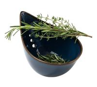 Bol à décaper les herbes - Outil de cuisine pour herbes et légumes verts avec trous en céramique | Bol pour enlever les feuilles de poterie pour persil, coriandre, romarin, thym, décapage rapide et