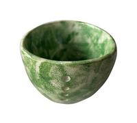 Bol à dénuder en céramique - Outil de décapage des légumes | Coupe pour enlever les feuilles vertes et les feuilles, avec 4 trous, pour chou frisé et bette à carde