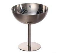 Bol à dessert réutilisable en acier inoxydable pour crème glacée, gelato, mousse, crème anglaise et bonbons lors d'événements ou pour un usage quotidien (B)