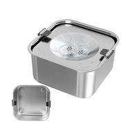 Bol À Eau Anti-Renversement pour Chien | Fontaine À Eau en Acier Inoxydable 3L pour Chat - Accessoire pour Chiot Senior Furet Maison Jardin Extérieur Chenil Voiture Parc