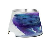 Bol à eau antidérapant en acier inoxydable pour petits animaux de compagnie Motif lion