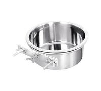 Bol à Eau du Chien extérieur | Bol de Caisse en Acier Inoxydable Premium | Coupe d'alimentation avec Support pour Cage ou coop | Fixez l'attachement au Crochet pour Chiens, Chats, Lapins e