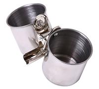Bol à Eau en Acier Inoxydable pour Perroquet, Perruche, cacatoès, Nourriture pour Animal Domestique, Cage à Oiseau, Crochet à Suspendre, Double Tasse, Bol, Clip de Support, perchoir, Cage à Oiseaux