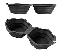 Bol à eau pour chien | Pot à eau pliable en silicone avec motif patte | Bol pour chat pour nourriture et abreuvoir, pour chat, chiot, petite, moyenne et grande race, pour maison, jardin,