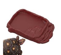 Bol à eau pour reptiles, bol à eau serpent, barbes serpents, échelle rocheuse imitation glissante incluse | Accessoires pour tortue, serpent barbe, bol d'eau de lézard, bol pour reptiles