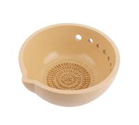 Bol à Effeuiller Herbes avec Râpe, 2-en-1 Herbes Pelage Tasse & Gingembre Râpe Bol Résine Romarin Feuilles Éplucheur avec Bec Verseur Outil de Préparation Cuisine pour Ail Fromage Thym
