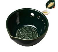 Bol à éplucher et moulin à ail 2 en 1 - Décapant à feuilles à 5 trous | de râpe en résine avec bec d' de drainage | Outil de broyeur de cuisine - Cuisson Cuisson Préparation des repas