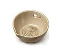 Bol à Éplucher les Herbes avec 5 Tailles de Trous, Broyeur à Gingembre et à Ail, en Résine, pour Effeuiller la Coriandre et Autres Herbes Aromatiques(Gray)