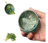 Bol à éplucher les herbes en céramique fait main, éplucheur d'herbes médicinales en céramique, plusieurs diamètres de trous, effeuilleuse efficace et rapide.