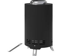 Bol à feu Ø16x25cm en acier inoxydable Foyer avec tisonnier Bols à feu sans fumée Corbeille à feu pour jardin, balcon terrasse, extérieur BBQ camping noir Aosom