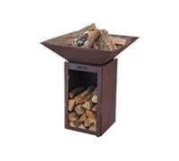 Bol A Feu Cevenol Corten Bois Carre 74 Simple Cuve
