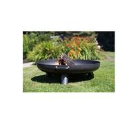 RedFire Bol à feu Cheminée de jardin Brasero Foyer Salo Acier Noir 80 cm Noir G