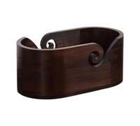 Bol à fil en bois robuste pour femme, grand-mère, amateurs de crochet, double trou