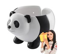Bol à fil en céramique - Boîte de rangement panda mouton, support à tricoter | Distributeur de laine lourd et stable de style fait à la main, base antidérapante, accessoire de bricolage artistique et