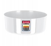 KADAX Bac à fleurs, en plastique, rond, récipient pour plante, pour rebord de fenêtre, table, salon, jardinière, diamètre : 26 cm, blanc