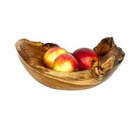 Bol à fruits africain en bois de teck - Artisanat de la tribu Chewa, Malawi, design ethnique (32 cm)