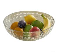 Bol à fruits avec base de drainage des pieds haute capacité, plateau décoratif moderne ergonomique à bords incurvés en plastique PET ABS, plusieurs couleurs, 25,5 x 12,8 x 14 cm pour cuisine, table de