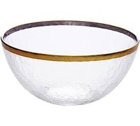 Bol à fruits, bol à fruits en verre, bol décoratif, bol en verre avec bord incrusté d'or, bol à salade, fruits, riz, bols de service, soupe, récipient de stockage des aliments, décoration du déjeuner,