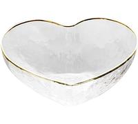 Bol à fruits, bol à fruits en verre, bol décoratif, bols en verre, bol en verre en forme de cœur, bol d'assaisonnement for salade de fruits, assiette à sauce alimentaire, assiette à apéritif, bol à ou