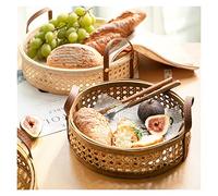 Bol à fruits, bol à fruits, panier rond, plateau à pain, plateau à fruits, thé, café, panier de rangement, assiette à fruits, organisateur d'articles divers de table, panier à fruits