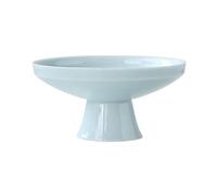 Bol à fruits créatif assiette à fruits en céramique à pieds hauts assiette à dessert plateau à fruits support maison salon table basse collation soucoupe à bonbons panier de fruits (Size : Light Blue