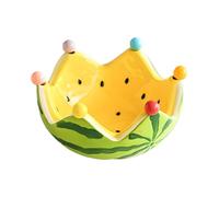 Bol à fruits créatif - Bol décoratif avec lot de 6 brochettes en métal - Accessoire de cuisine pour salon, banquet, buffet, fête, hôtel, barbecue, table à manger, réunion de famille