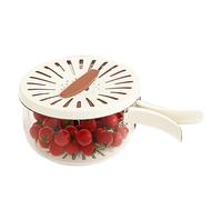 Bol à fruits de cuisine - Bol à légumes 2 en 1 - Bol à fruits double couche avec couvercle - Bol à linge avec poignée rabattable, passoire portable pour la maison, le restaurant