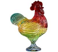 Bol à fruits en verre créatif en forme de coq avec couvercle, grande assiette décorative pour collations et stockage sec, plateau de fruits élégant pour décoration d'intérieur et divertissement