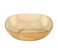 Bol à Fruits, Grande Assiette à Fruits Transparente, Bol à Fruits Exquis de Luxe en Plastique, Bol de Décoration pour Collations et Bonbons (Ambre)