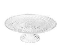Bol à Fruits Moderne 15/20/25/30cm Clear Serving Plates Fruit Dessert Salad Tray Cupcake Display Stand Round Dinner Plate Kitchen Supplies(Crystal with stand,20cm)