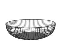 Bol à Fruits Moderne Fruit Bowl Washing Hollow Drain Basket Iron Living Room Coffee Table Net Red Plate Snack Storage(Black)