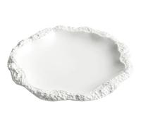 Bol à Fruits Moderne Skirt Plate Vegetable Household Ceramic Flat Shallow Hotel Tableware(8 inches)